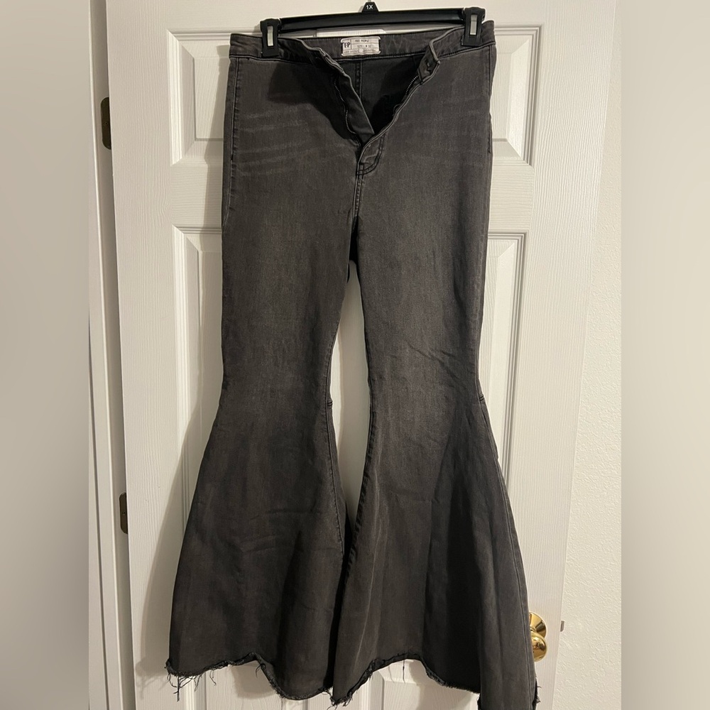 Black Flared Jeans by Free People